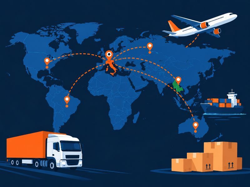 Worldwide courier delivery